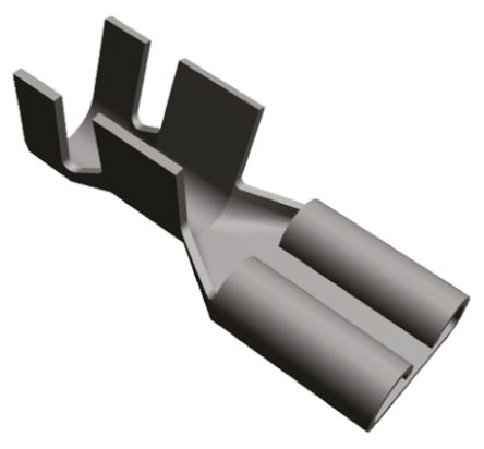 TE Connectivity FASTON .250 Uninsulated Female Spade Connector, Receptacle, 6.35 X 0.81mm Tab Size, 4mm² To 6mm²