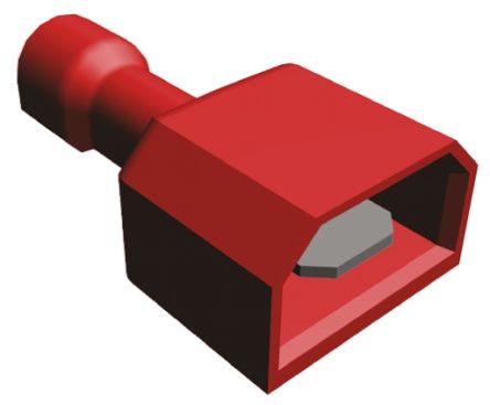 TE Connectivity Ultra-Fast .187 Flachsteckhülse, Rot, Isoliert, 4.75 X 0.51mm, Stecker, 0.3mm² - 0.8mm², 22AWG Min