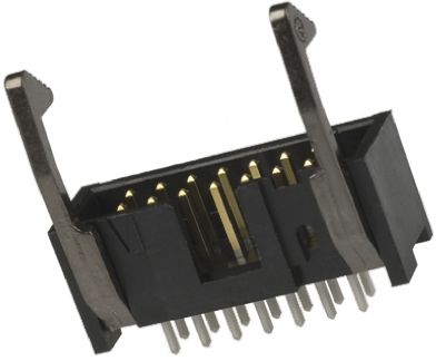 TE Connectivity AMP-LATCH Leiterplatten-Stiftleiste Gerade, 6-polig / 2-reihig, Raster 2.54mm, Kabel-Platine,