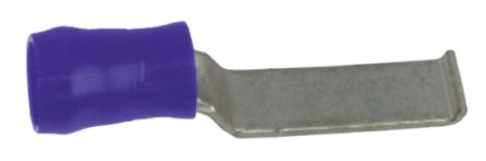 TE Connectivity PIDG Kabelschuh Flachstift Stecker, Isoliert, Blau, L. 17.2mm, Nicht Ummantelt