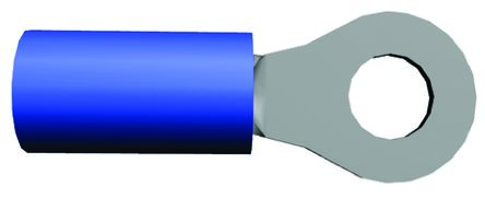 TE Connectivity Cosses à œillet, Isolé, Bleu, 2.6mm², M4 (#8), 8.71mm, Série PIDG