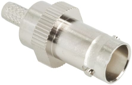 TE Connectivity, Jack Cable Mount BNC Connector, 50Ω, Crimp Termination, Straight Body
