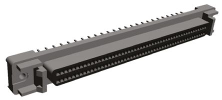 TE Connectivity Amplimite .050 III 100 Way Through Hole D-sub Connector Socket, 2.54mm Pitch, With Rails And Latchblocks
