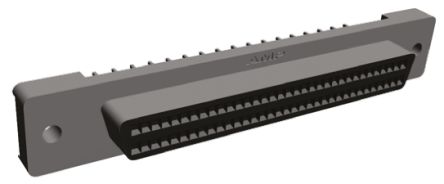 TE Connectivity Conector D-sub, Serie Amplimite .050 III, Paso 2.54mm, Recto, Montaje En Orificio Pasante, Hembra,