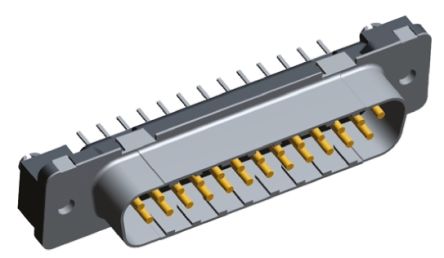 TE Connectivity Amplimite HDP-20 Sub-D Steckverbinder Stecker, 25-polig / Raster 2.76mm, Durchsteckmontage
