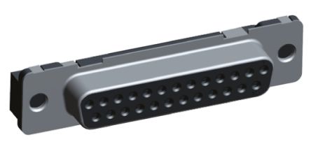 TE Connectivity Amplimite HD-20 Sub-D Steckverbinder Buchse, 25-polig / Raster 2.77mm, Durchsteckmontage Lötanschluss