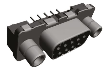 TE Connectivity Amplimite HD-20 9 Way Through Hole D-sub Connector Socket, 2.8mm Pitch, With 4-40 UNC Female