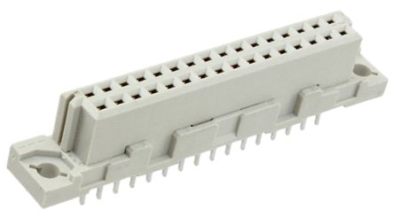 TE Connectivity Eurocard 64 Way 2.54mm Pitch, 2 Row, Straight DIN 41612 Connector, Socket