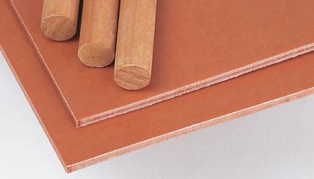Tufnol ® Brown Plastic Sheet, 590mm X 285mm X 16mm, Phenolic Resin, Weave Cotton