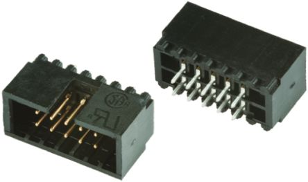 TE Connectivity Conector Macho Para PCB Serie AMP-LATCH De 20 Vías, 2 Filas, Paso 2.54mm, Para Soldar, Montaje En