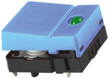 Omron Blue Button Tactile Switch, SPST 50 MA @ 24 V Dc 6.8mm Through Hole