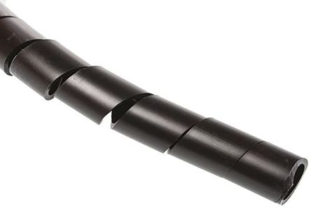 HellermannTyton SBPE Spiral-Kabelschutzschlauch PE Schwarz, Für Kabel-Ø 16mm Bis 150mm, Länge 30m