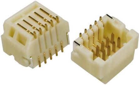Hirose DF20 Leiterplatten-Stiftleiste Gewinkelt, 10-polig / 2-reihig, Raster 1.0mm, Kabel-Platine,