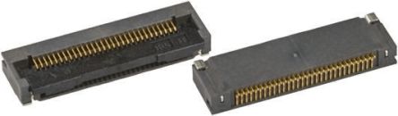Hirose Connecteur FPC Série FH28, 80 Contacts Pas 0.5mm, 1 Rangée(s), Femelle Angle Droit, Montage SMT Avec à