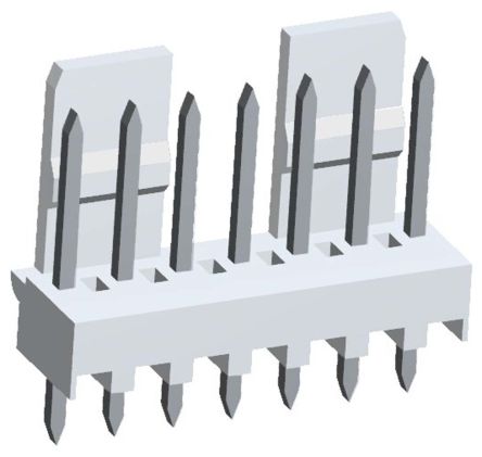 Molex Mini-Latch Series Straight Through Hole Pin Header, 7 Contact(s), 2.5mm Pitch, 1 Row(s), Unshrouded