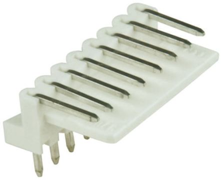 Molex Mini-Latch Series Right Angle Through Hole Pin Header, 7 Contact(s), 2.5mm Pitch, 1 Row(s), Unshrouded