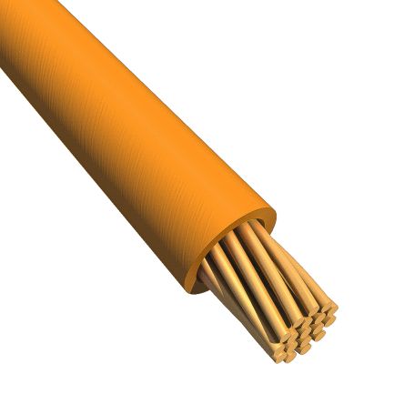 Alpha Wire Einzeladerleitung 0,52 Mm², 20 AWG 30m Orange MPPE Isoliert Ø 1.4mm 10/0,25 Mm Litzen UL11028