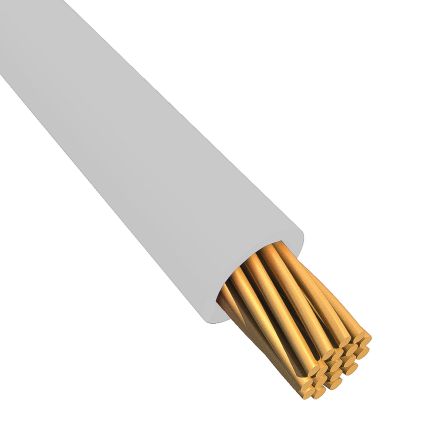Alpha Wire Einzeladerleitung 0,75 Mm², 18 AWG 30m Weiß MPPE Isoliert Ø 1.7mm 16/0,25 Mm Litzen UL11028
