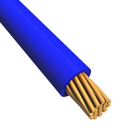 Alpha Wire Einzeladerleitung 5,2 Mm², 10 AWG 30m Blau MPPE Isoliert Ø 3.66mm 105/0,25 Mm Litzen UL11028