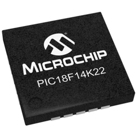 Microchip Microcontrôleur, 8bit, 512 B RAM, 16 KB, 256 B, 64MHz, QFN 20, Série PIC18F