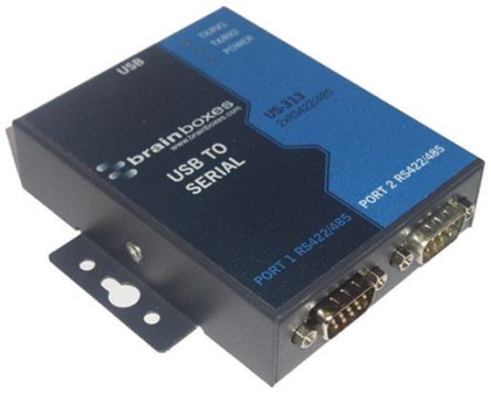 Brainboxes Convertidor De Interfaz US-313, Conector A USB A, Conector B DB-9