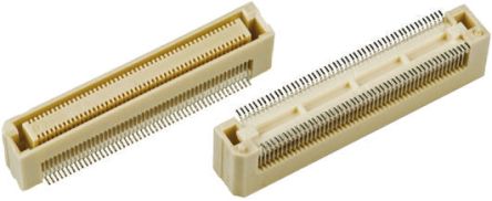 Hirose FunctionMAX FX8C Series Straight Surface Mount PCB Socket, 100-Contact, 2-Row, 0.6mm Pitch, Solder Termination