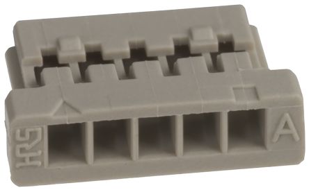 Hirose Boitier De Connecteur Femelle, 5 Contacts 1 Rang, Pas 1.25mm, Droit, Montage Sur Câble, Série DF14