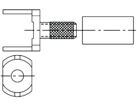 Amphenol RF Amphenol BNC-Steckverbinder, Gerade, PCB, Kabeltyp RG174/U, RG188 A/U, RG316/U