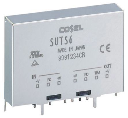 Cosel DC-DC Converter, 5V Dc/ 1.2A Output, 18 → 36 V Dc Input, 6W, Through Hole, +85°C Max Temp -40°C Min Temp