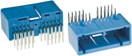 JAE IL-AG5 Series Right Angle Through Hole PCB Header, 30 Contact(s), 2.5mm Pitch, 2 Row(s), Shrouded
