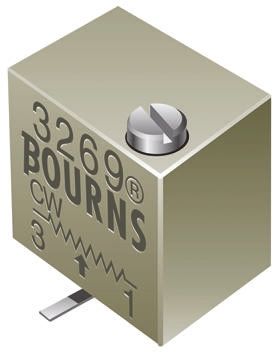 伯恩斯 微调电位器, 3269系列, 表面贴装, 顶部调整, 5kΩ, 12转