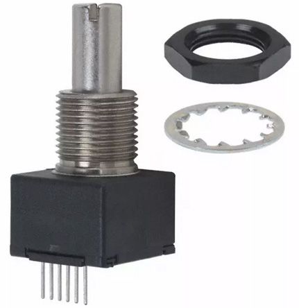 Bourns EM14 Series Optical Incremental Encoder, 64 Ppr, Quadrature Signal, Slotted Type, 1/8in Shaft