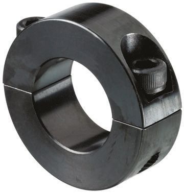 Huco 轴环, 5mm轴直径, 两件, 夹紧螺丝, 黑色氧化, 钢, 16mm外径, 9mm宽度
