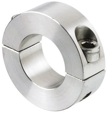 Huco 轴环, 50mm轴直径, 两件, 夹紧螺丝, 不锈钢, 78mm外径, 19mm宽度