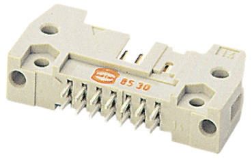 HARTING SEK 18 Series Straight Through Hole PCB Header, 10 Contact(s), 2.54mm Pitch, 2 Row(s), Shrouded