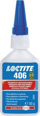 Loctite 406, Col. Trasparente, Bottiglia Da 50 G