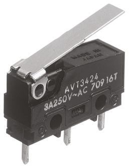 Panasonic Microinterruttore,, SP-CO, 3 A A 250 V C.a., Per PCB