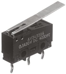 Panasonic Microrupteur à Levier Long, PCB, 1 RT, 0,1 A