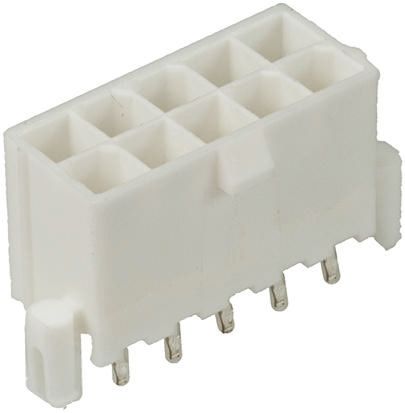 Molex Mini-Fit Plus Series Straight Through Hole PCB Header, 8 Contact(s), 4.2mm Pitch, 2 Row(s), Shrouded