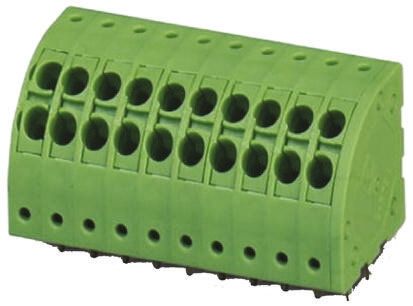Phoenix Contact PTDA 1.5/ 2-3.5 Series PCB Terminal Block, 2-Contact, 3.5mm Pitch, Through Hole Mount, 1-Row, Spring