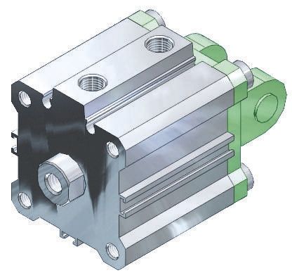 SMC Pneumatic Compact Cylinder - 12mm Bore, 20mm Stroke, CQS Series, Double Acting
