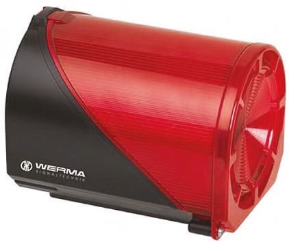 Werma 444 LED Blitz-Licht Alarm-Leuchtmelder Rot, 24 Vac/dc