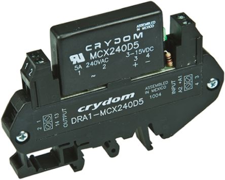 Sensata / Crydom Module à Relais Statique DRA1-MCX, Rail DIN, 0,06 A, 32 V C.c.