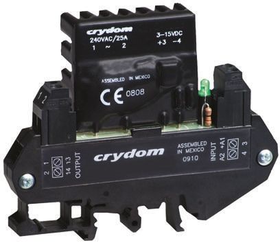Sensata / Crydom Module à Relais Statique, Rail DIN, 0,06 A Rms, 15 V C.c.
