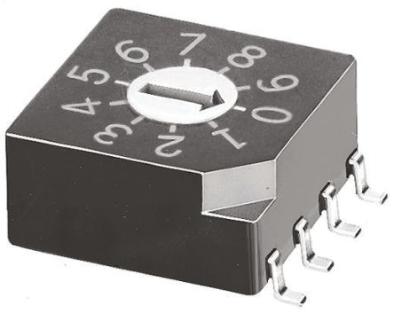 KNITTER-SWITCH DIP-Schalter Drehschalter 10-stellig, Kontakte Vergoldet 30 MA @ 15 V Dc, Bis +75°C