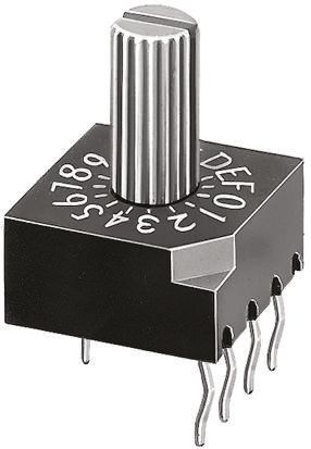 KNITTER-SWITCH THT DIP-Schalter Drehschalter 16-stellig, Kontakte Vergoldet 30 MA @ 15 V Dc, Bis +75°C