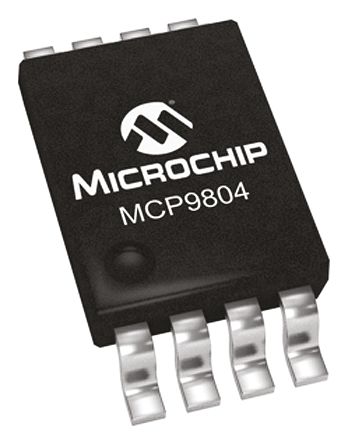 Microchip Convertidor De Temperatura MCP9804-E/MS, 12 Bit, Encapsulado MSOP 8 Pines, Interfaz Serie-I2C, SMBus