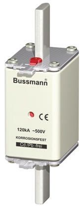 Eaton Bussmann Bussman Sicherungseinsatz NH01, 500V Ac / 125A, GG - GL DIN 43620-1, DIN 43620-3, IEC 60269, VDE
