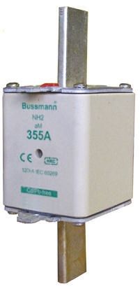 Eaton Bussmann Bussman Sicherungseinsatz NH2, 500V Ac / 355A, GG - GL DIN 43620-1, DIN 43620-3, IEC 60269, VDE