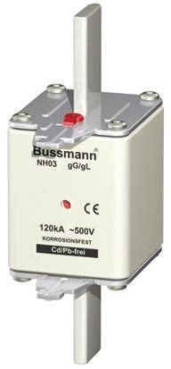 Eaton Bussmann Bussman Sicherungseinsatz NH03, 500V Ac / 315A, GG - GL DIN 43620-1, DIN 43620-3, IEC 60269, VDE